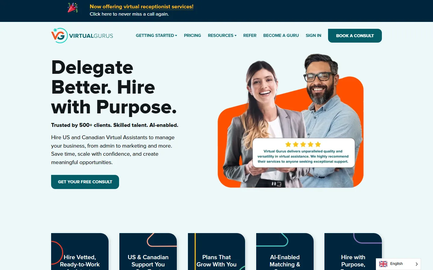 Virtual Gurus website